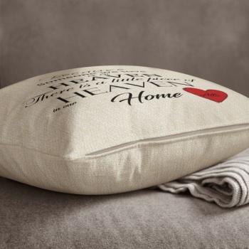 Personalised Cream Chenille Cushion - Heaven in our Home